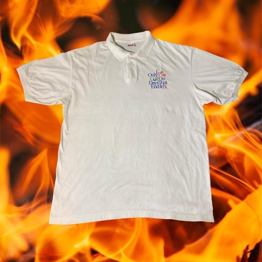 Vintage polo Made in USA polo play Golf anvil mens size XL white